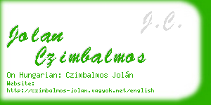jolan czimbalmos business card